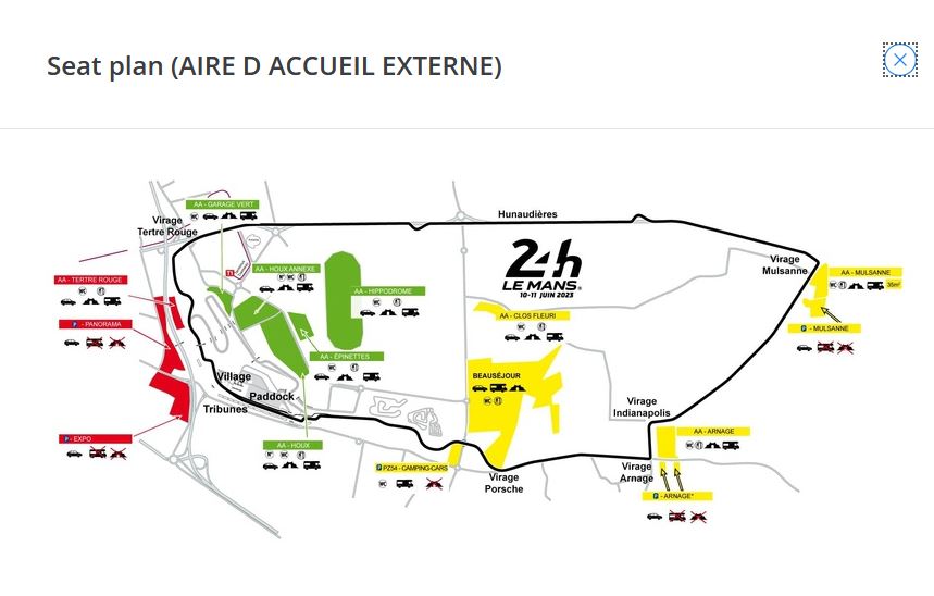 Le Mans 2023: Lageplan