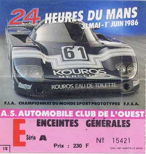 Eintrittskarte 1986