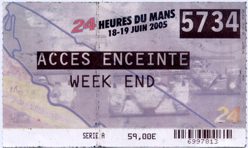Eintrittskarte 2005