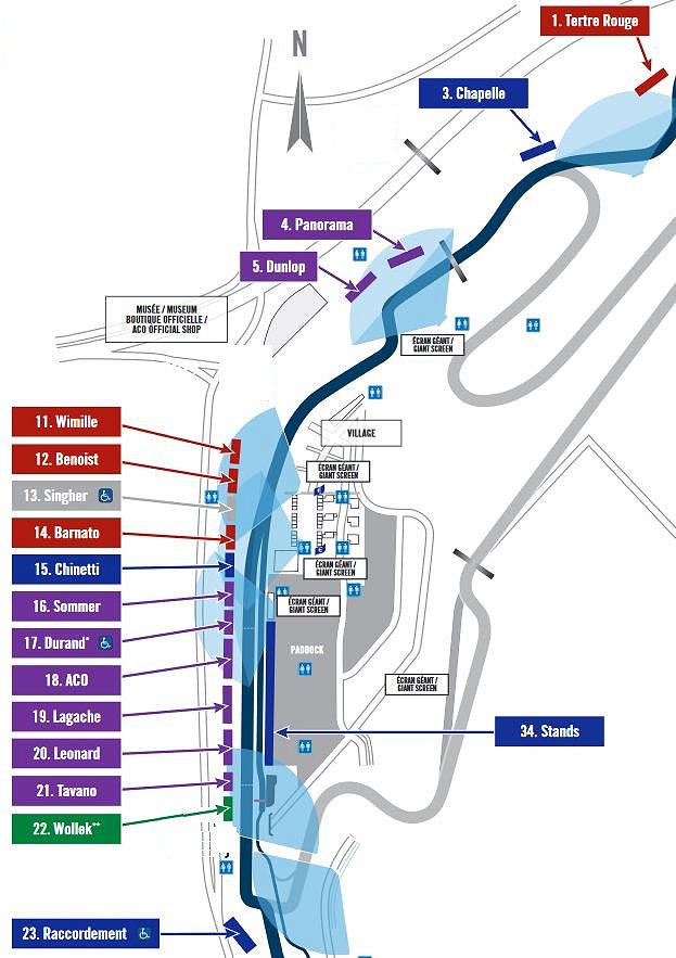 Lageplan Tribünen